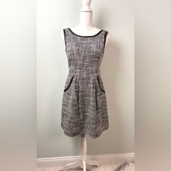 Anthropologie TULLE Black & White Boucle Dress - Picture 1 of 15